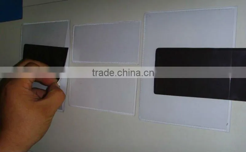 magnetic pocket guide holder,0.4mm,magnetic sheet with pvc,screen printing logo,ticket pouches,die cut seams,folders