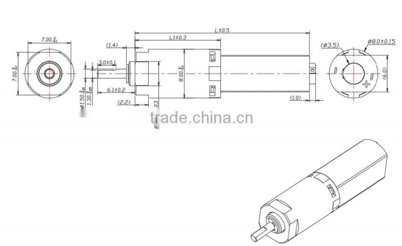 3v small geared dc motors for mini linear actuator