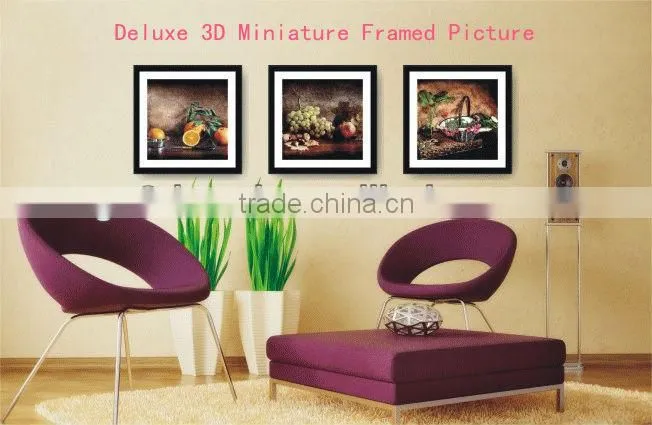 New hot Morden Art 3D lenticular car photo with PVC frame