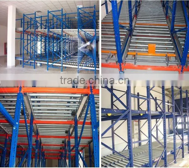 Warehouse roller skates racking system