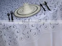 Flocking Organza Fabric for Curtains, Garments and various decorations