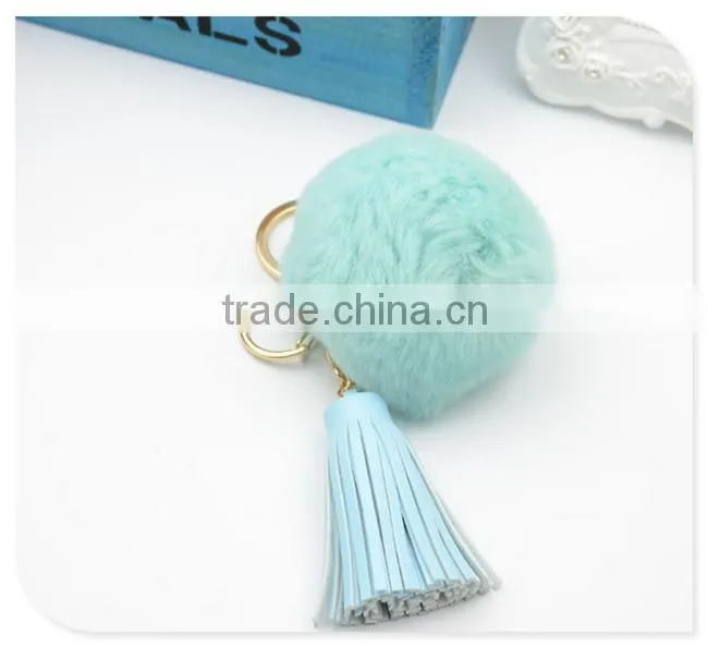 Luxury Fur Pom Pom Keychain,Bunny Fur Keychain,Fur Ball Keychain