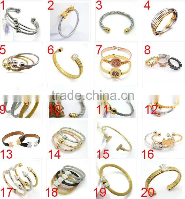 Best seller ! wholesale 2015 women's silver beads open bracelet