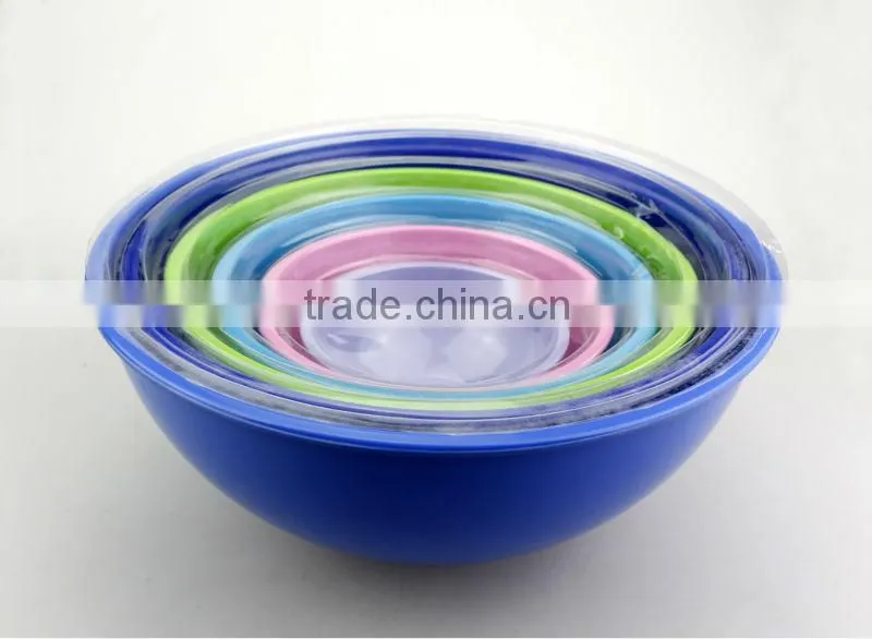 Large plastic salad bowl with lids, melamine salad bowl set
