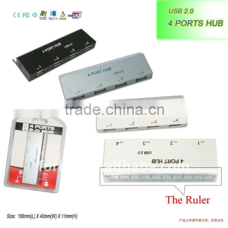Hot - USB HUB 4 ports with ruler