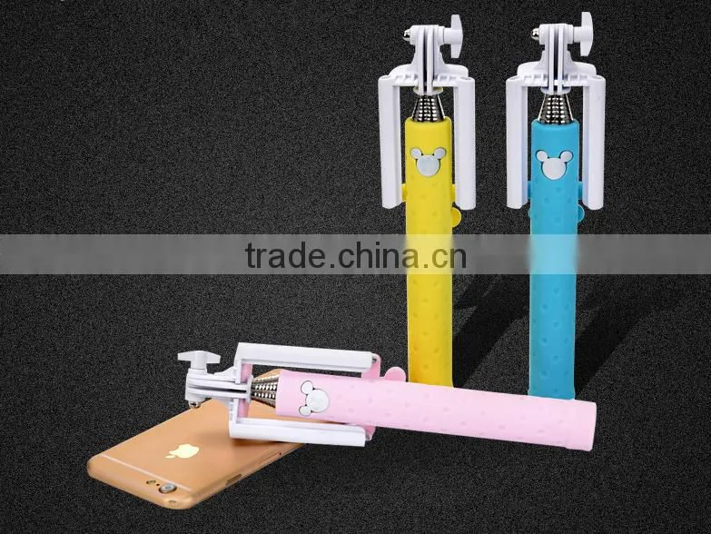 2015 Wholesale Wireless Bluetooth Control Selfie Stick Monopod Selfie Stick
