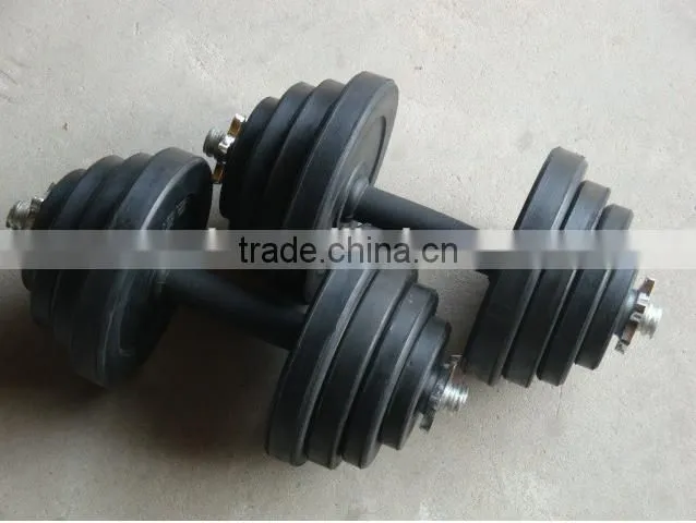 10KG15KG20KG25KG30KG pvc rubber dumbbell /barbell set