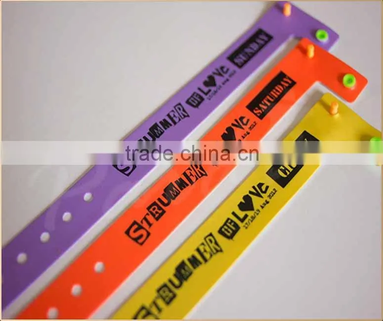 2015 Hot Door Entry PVC plastic ID vinyl wristbands bracelets