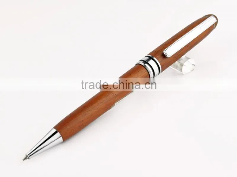 hot sell logo engraved red wooden pens for promotion