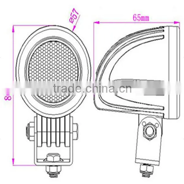 led 10-30V led warning light bar Size: 57*57*65mm