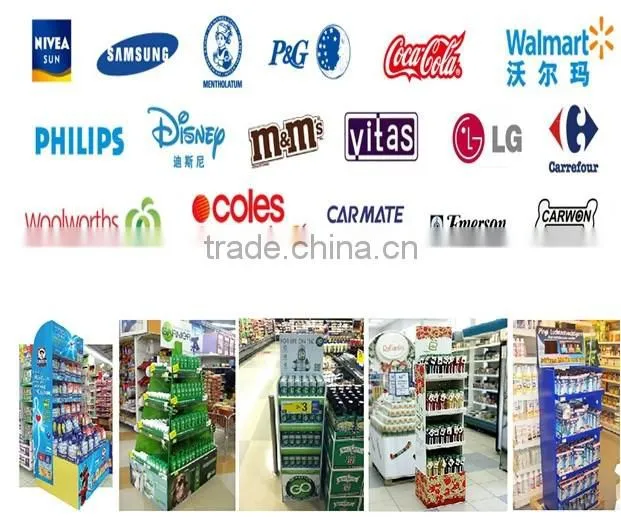 product floor standing paper display rack printed