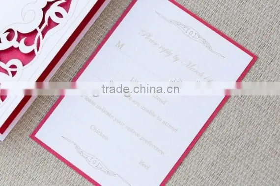 2016 fancy Laser Cut Love Swirl Wedding Invitation, chic invitations