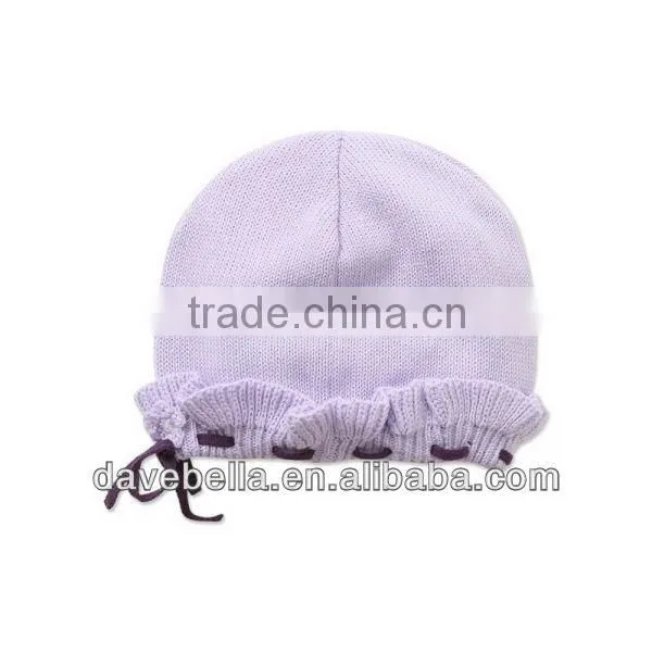 DB289 dave bella autumn winter baby hat earflat caps newborn hat wholesale baby knitted hat