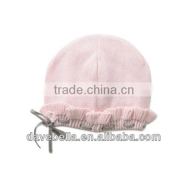 DB289 dave bella autumn winter baby hat earflat caps newborn hat wholesale baby knitted hat