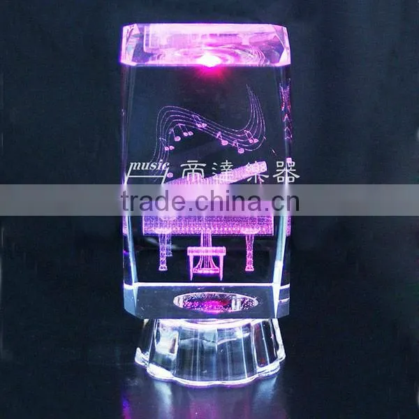 Trumpet3d crystal laser engraving gifts