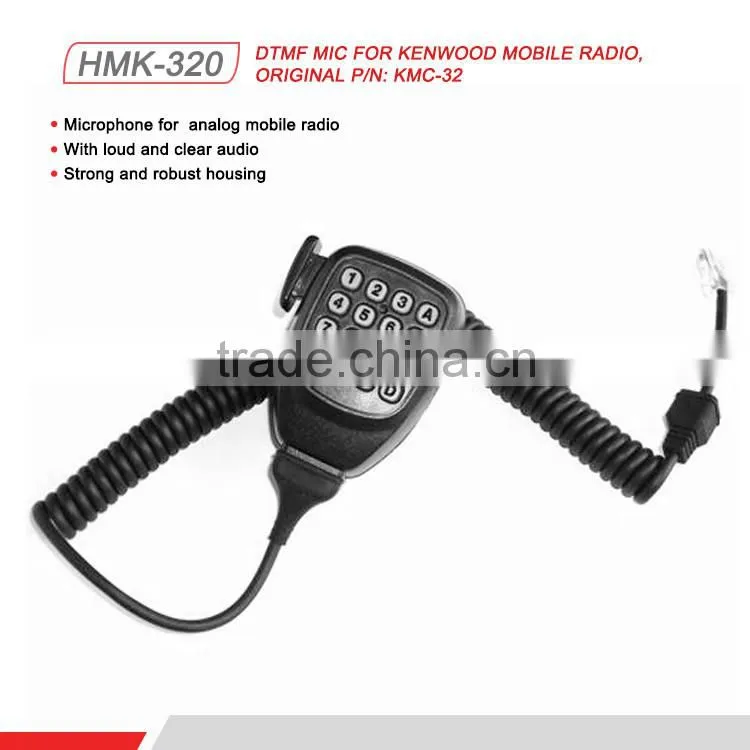 Customized portable walkie-talkie speaker microphone with DTMF mic for Kenwood mobile radio