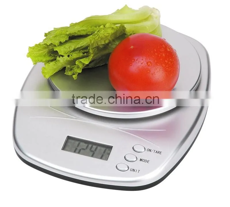 Fancy and Easy to View Electronic Cleverish Kitchen Scale with Full Smooth Stainless Steel Plate