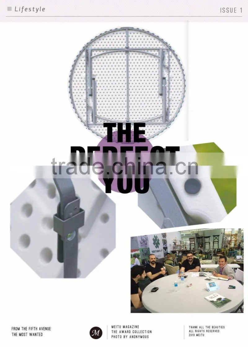 180CM Round plastic banquet folding table