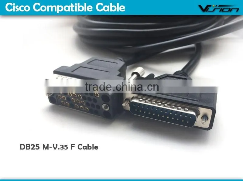 10FT DB25 male to V35 female DTE Cable in black