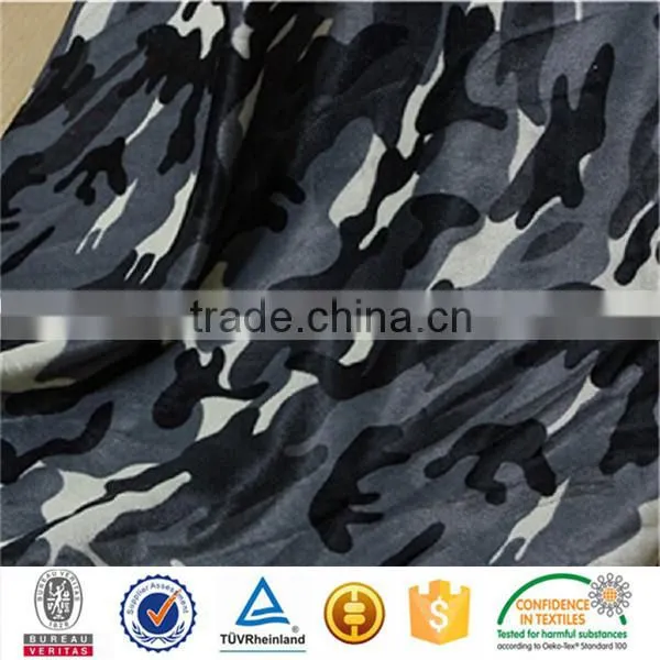 100%polyester camouflage design style printed fabric