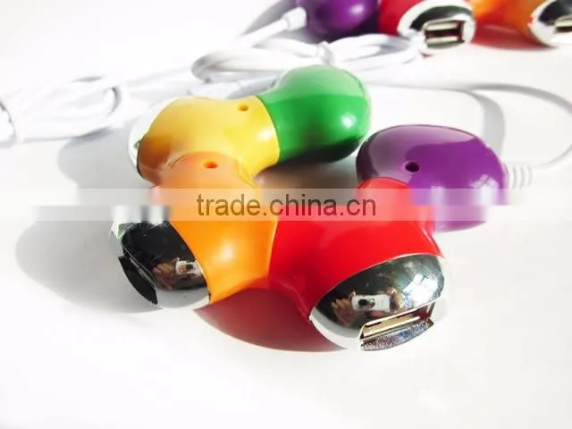 Flower-designed 4-port usb 2.0 hub for promotions business gifts