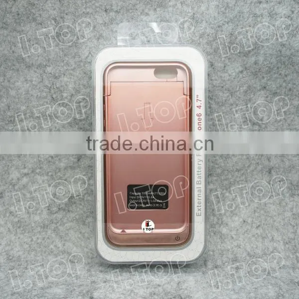 High Quality Pink Battery Case for iPhone 6 6S Charger Case with Stand