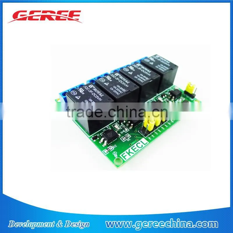DC 5V 4-Channel Relay Module with Optocoupler H/L Level Trigger for Arduino