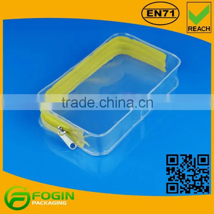 clear water resistant EVA bag with zipper factory from china
