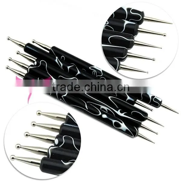 Easam hot selling black nail dotting tools for nail art rhinstone pick