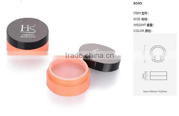 Custom colorful round empty loose powder case with sifter