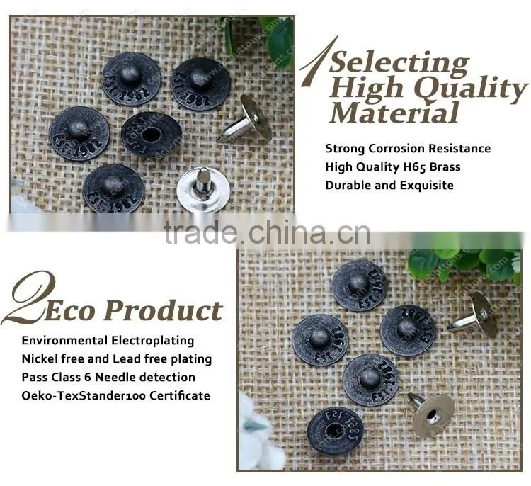 Wholesale Fashion Custom Design Rivet Button for Shoe