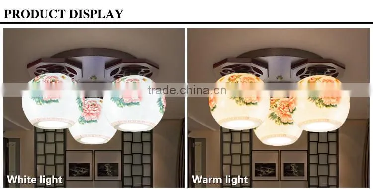 Jingdezhen pastel decoration lighting led light modern ceiling light
