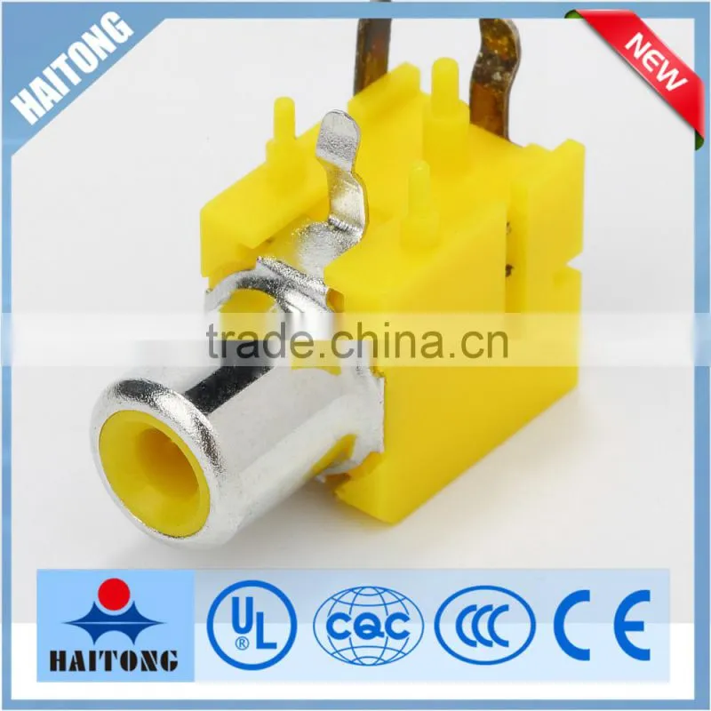 new 2016 single RCA yellow electrical AV socket