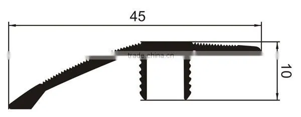 Aluminium floor edge strip