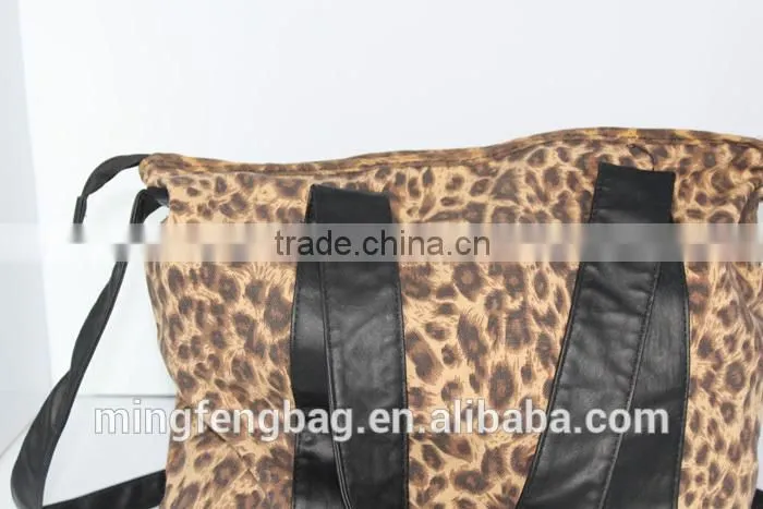 Wholesale Costom High Quality Classic and Fashionable Canvas and PU Women Bag for Lady