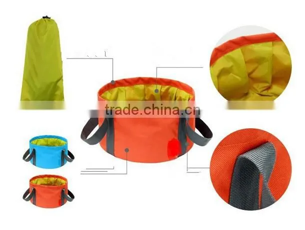 Outdoor camping hiking travel foldable wash basin washing bag footbath new