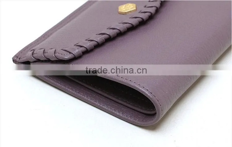 Leather weaving design women best felt wallet