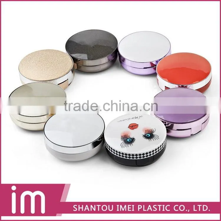 2015 Newest airtight round plastic bb cushion empty case