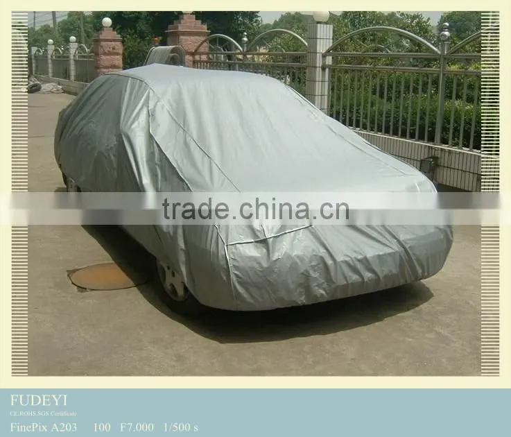 100% polyester taffeta fabric uv resistant car cover with silver coated wholesale