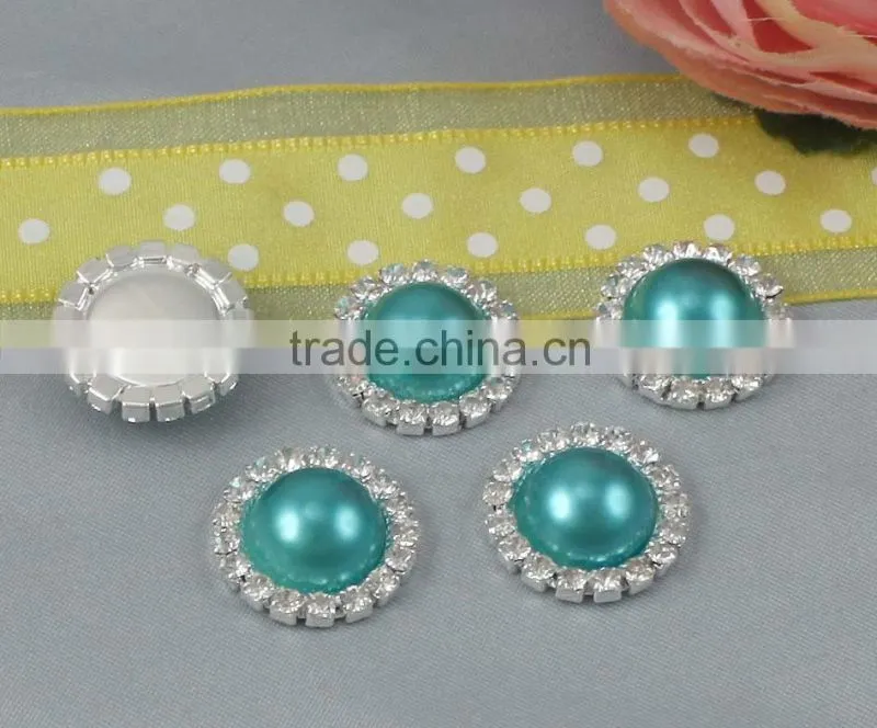 flatback rhinestone pearl button for wedding