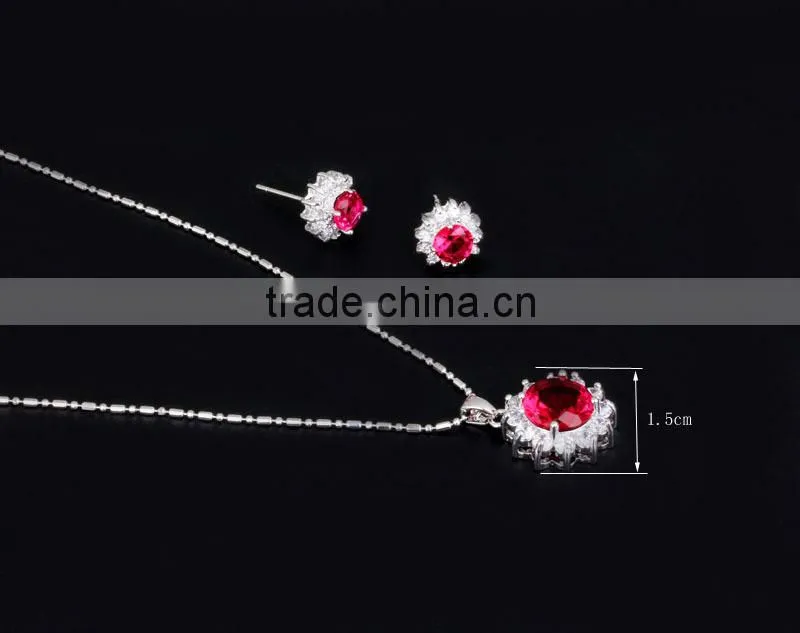 Red Jewelry Set Gemstone Jewelry Set Stud Earring Sets