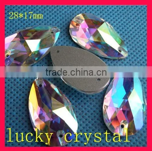 Hot seller wholesale sew-on crystal cosmic shape 20x16mm hematite color