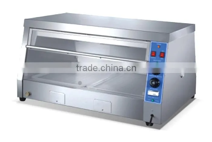Stainless steel electric food warmer showcase