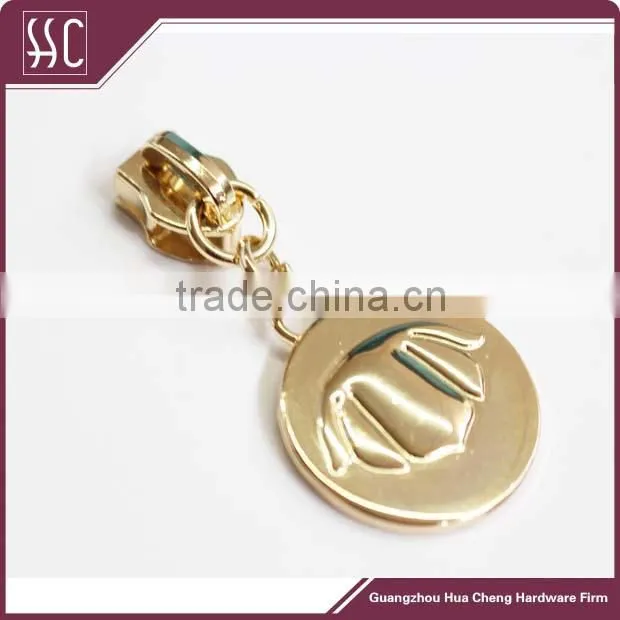 bag hardware zipper slider for handbag, customized zipper puller for bag