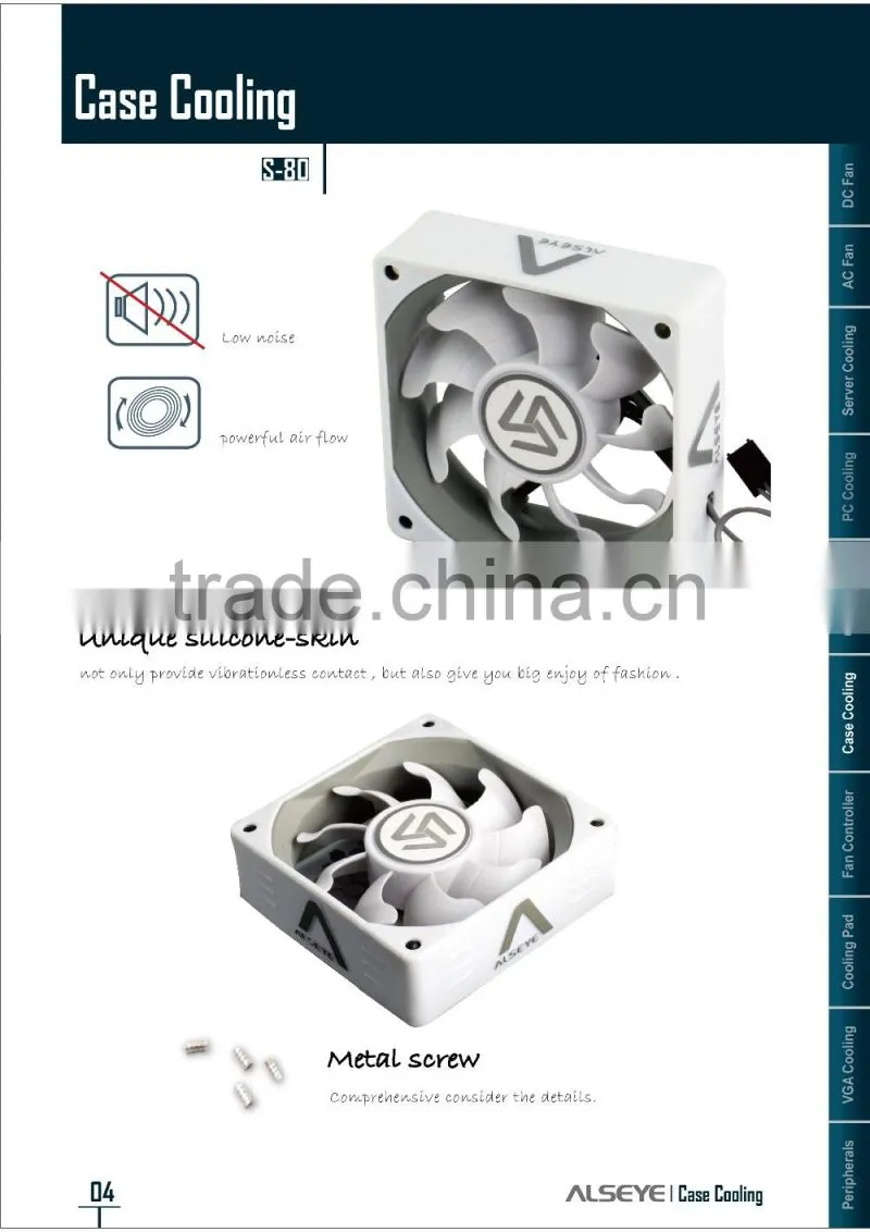 Alseye CA0402 manufacturer 12v silent system fan 8025