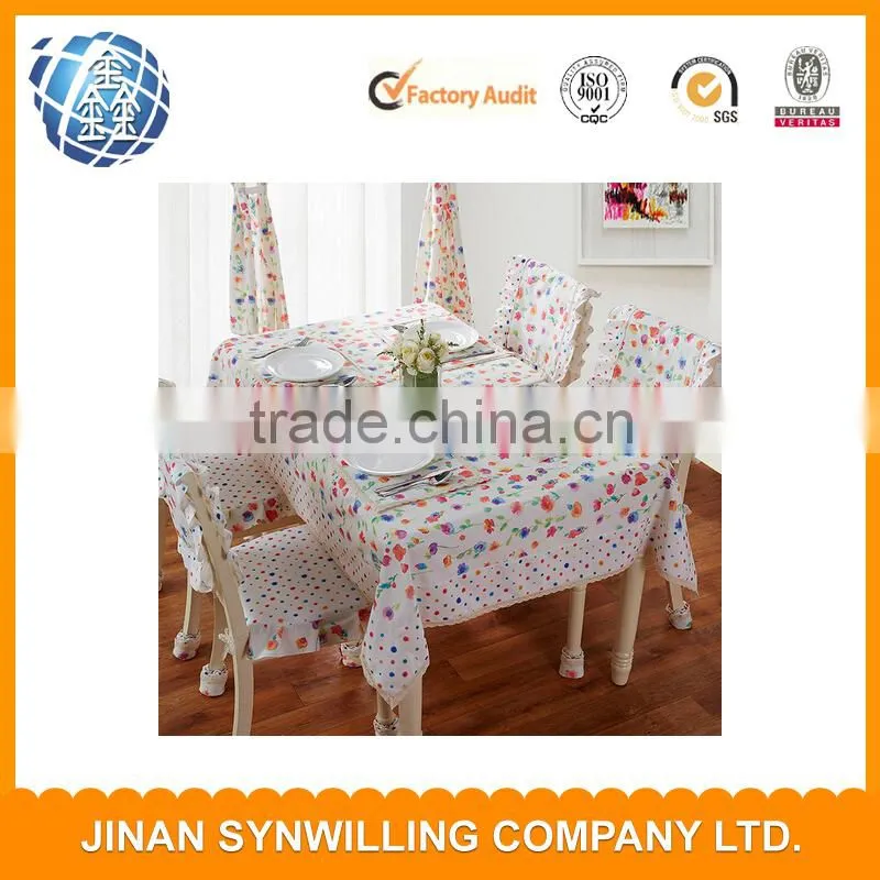 Textile Factory Wholesale 100% Polyester Customized Logo Printed Promotional Table Cloth