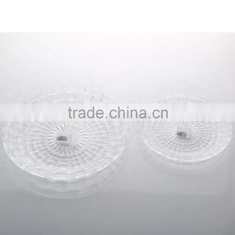Unique Design Square Embossed Glass Plate