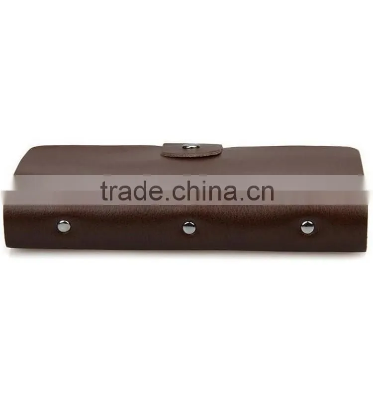 Business fashion waterproof stud closure card leather book OEM order welcome