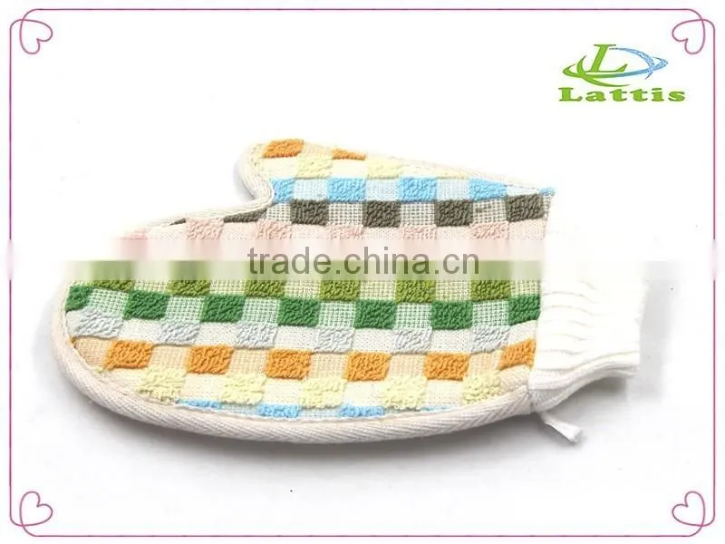 high quality pure color bath glove for shower