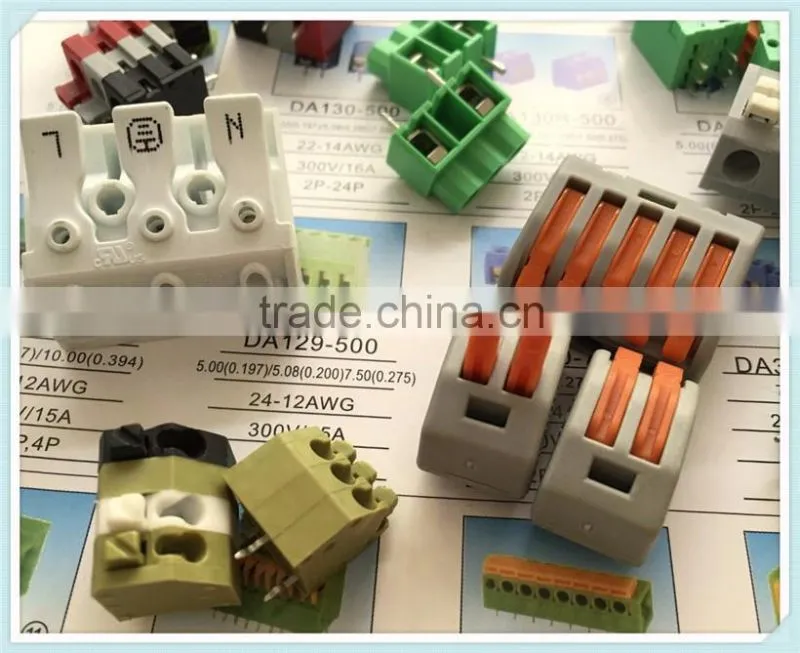 Factory price Connector Green 5.08 5.00 mm wire connecting wp push socket terminal block